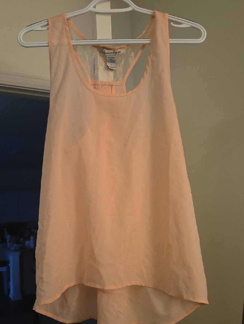 American Rag Peach Chiffon Tank Top